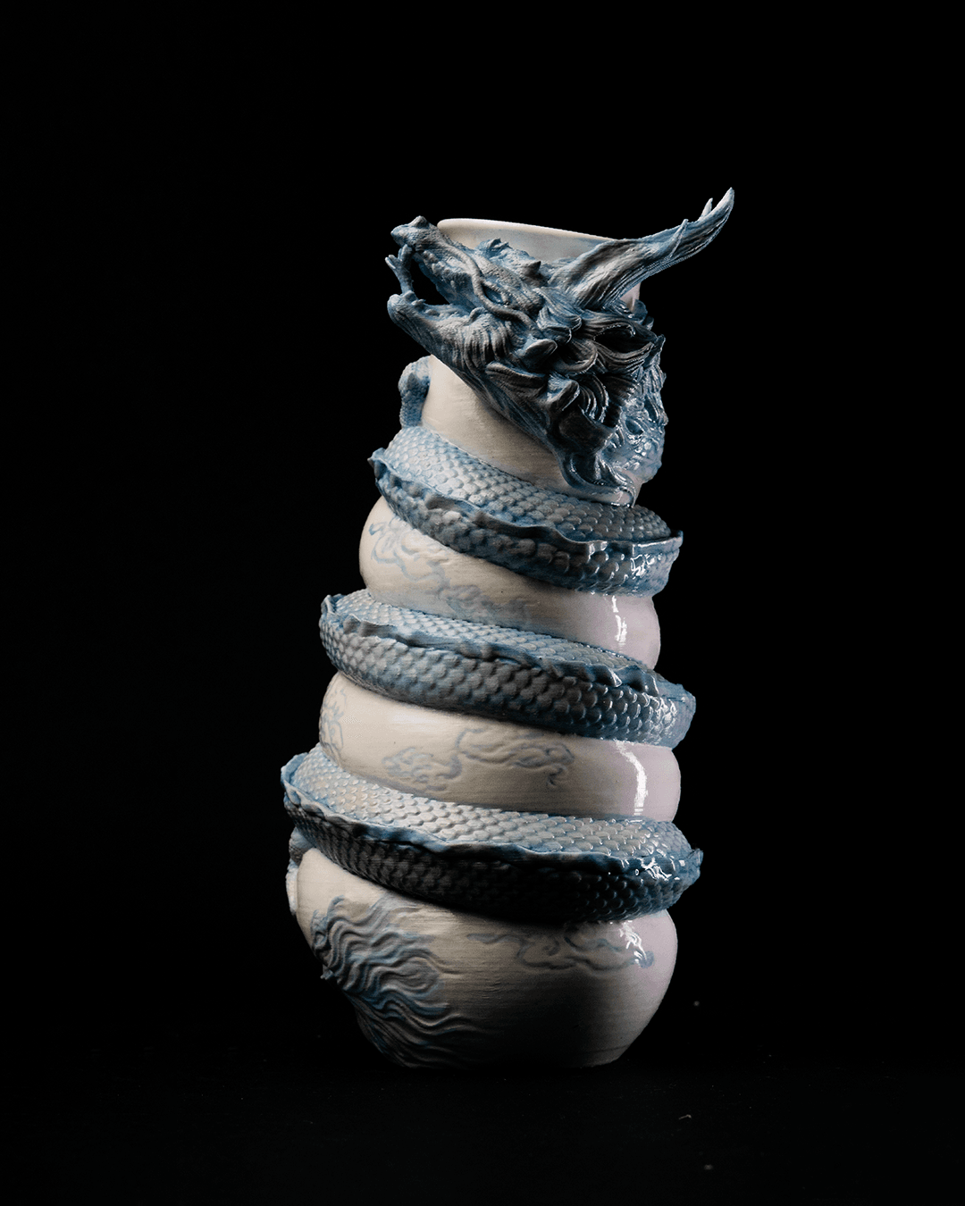 Cachepot Dragon Wrapped Vase - Image 3