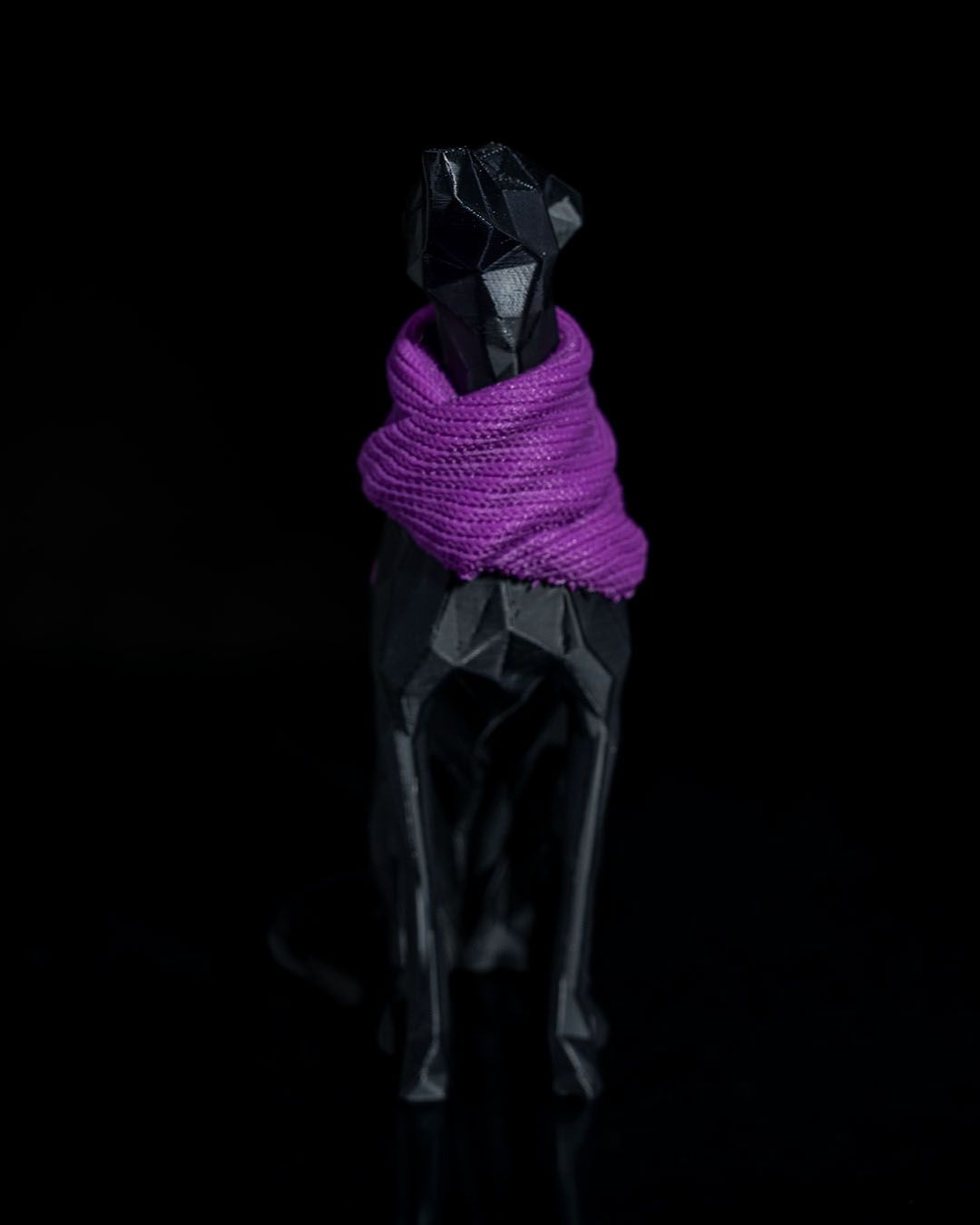 3D printed figurine features Milly the Whippet wearing a charming scarf - Image 4