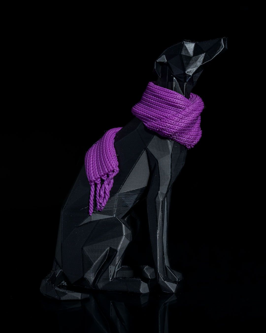 3D printed figurine features Milly the Whippet wearing a charming scarf - Image 5