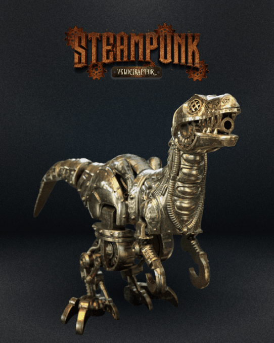 Steampunk Velociraptor