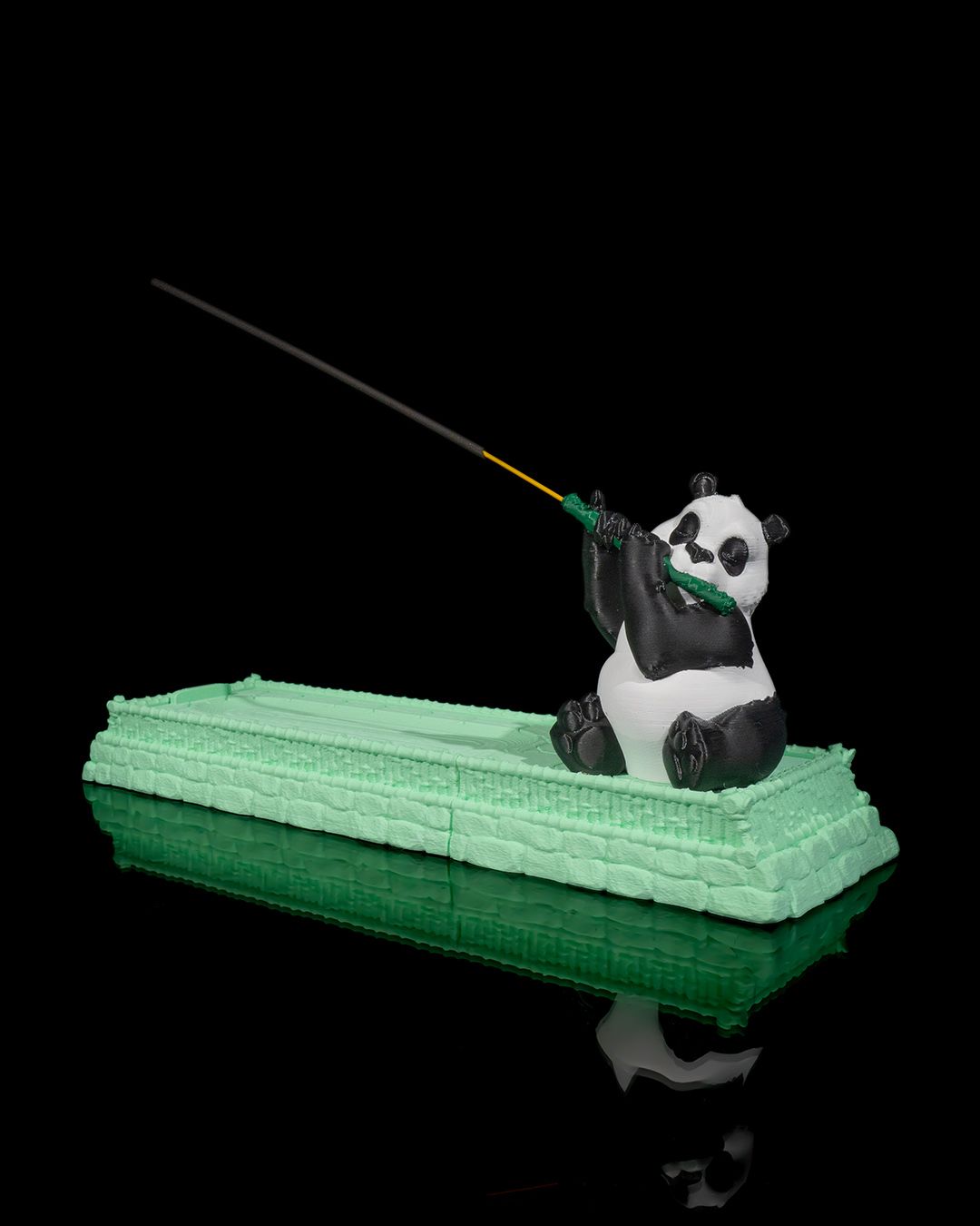 The Panda Flutist Incense Holder - Image 2