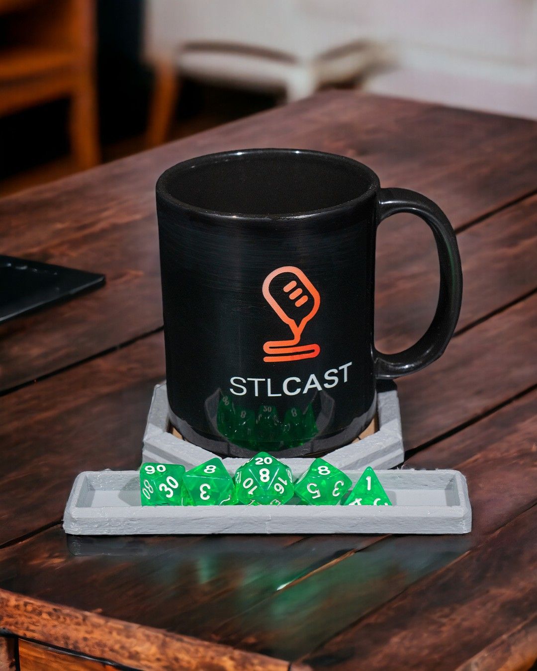Versatile Class-ic Coaster and Dice Tray | RPG Accessory | Elegant Tabletop Decor - Image 3