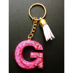 Atslēgu Piekariņš "G" - rozā