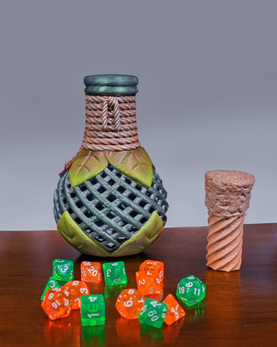 Handcrafted 3D Printed Potion Flask Container | Fantasy Home Decor | Unique Gift - Image 3