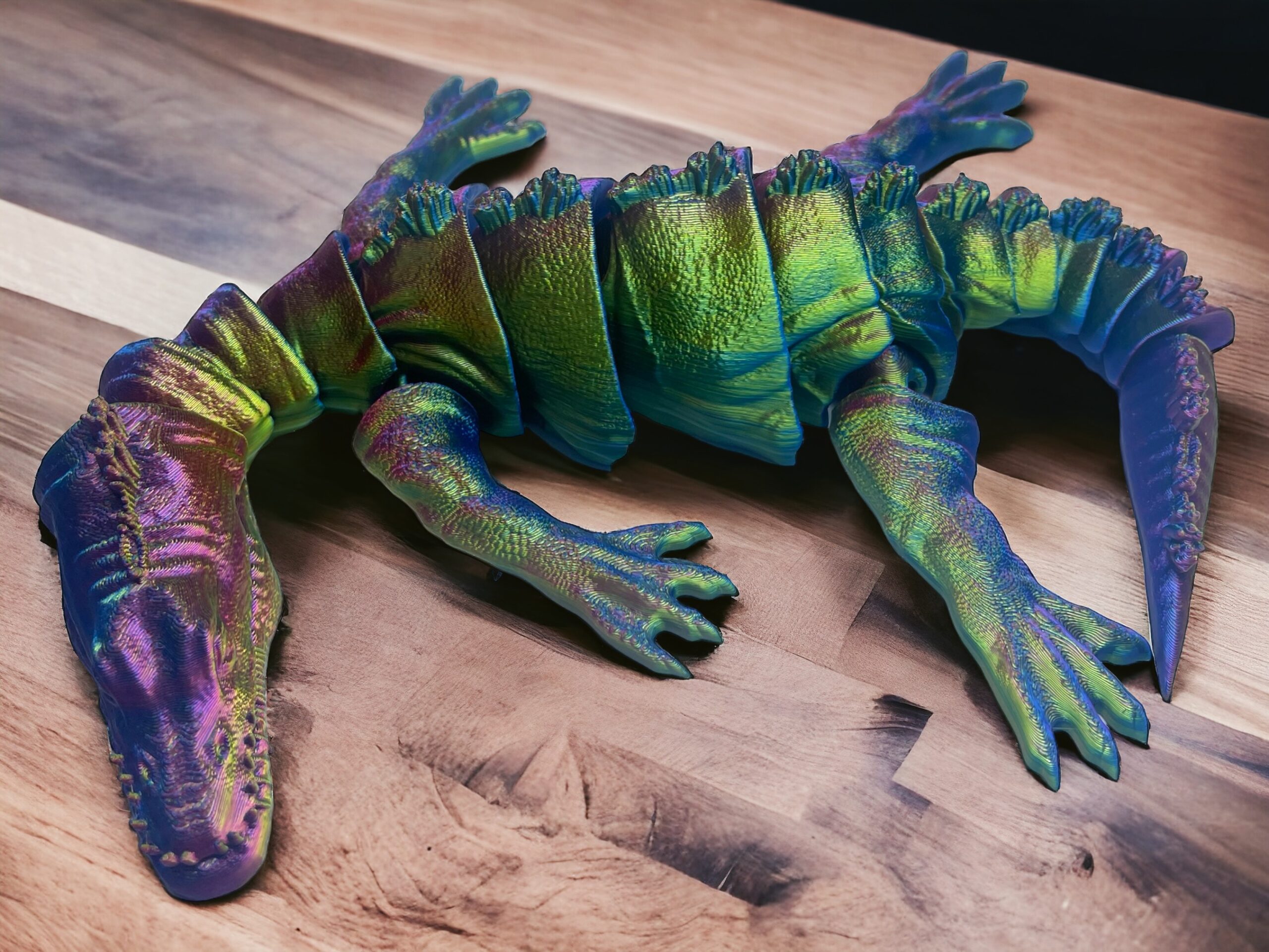 Articulated Nothosaurus Dinosaur Model - Posable 3D Printed Prehistoric Creature Toy - Image 7