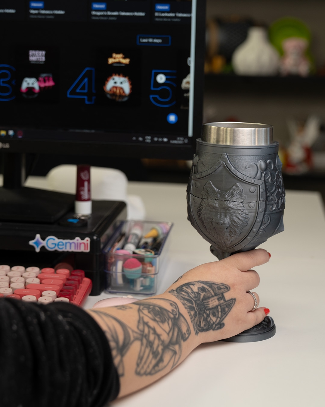 Fantasy Realm Goblets | 3D Printed Magic Cups | 8 Unique Designs with Insulated Egg Cup Option - Image 9
