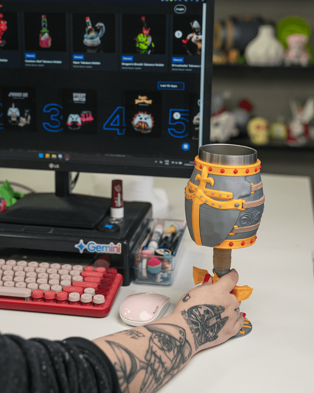 Fantasy Realm Goblets | 3D Printed Magic Cups | 8 Unique Designs with Insulated Egg Cup Option - Image 4