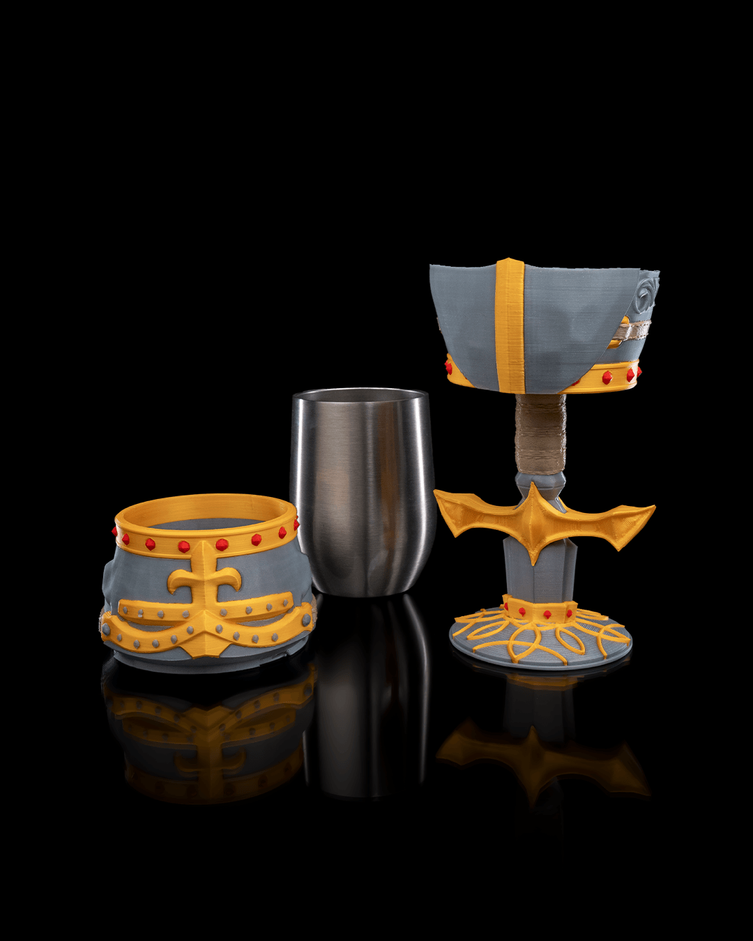 Fantasy Realm Goblets | 3D Printed Magic Cups | 8 Unique Designs with Insulated Egg Cup Option - Image 5