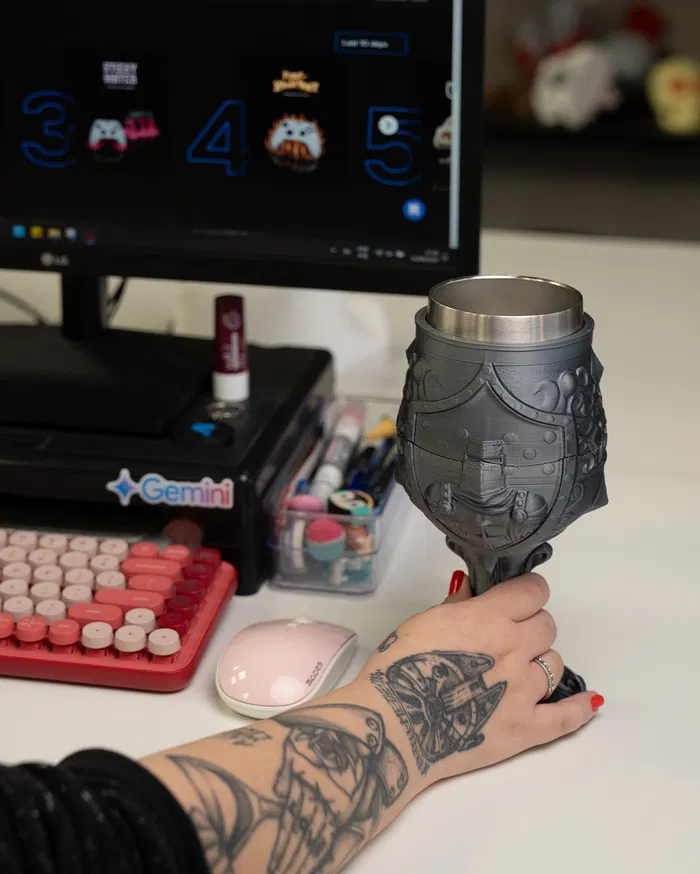 Cálice Taça Copo Design na impressora 3D,Chivalric Sip Thirst Quencher