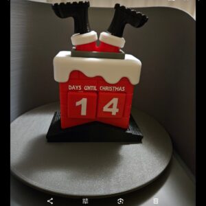 Santa going down Chimney count down calendar