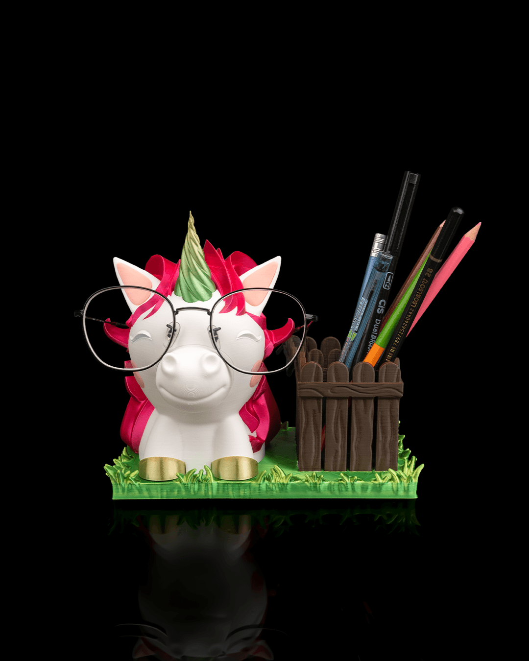 Ms. Unicorn glasses and pen holder - Image 2