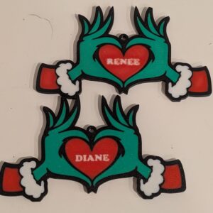 Grinch Heart Hands (Personalized)