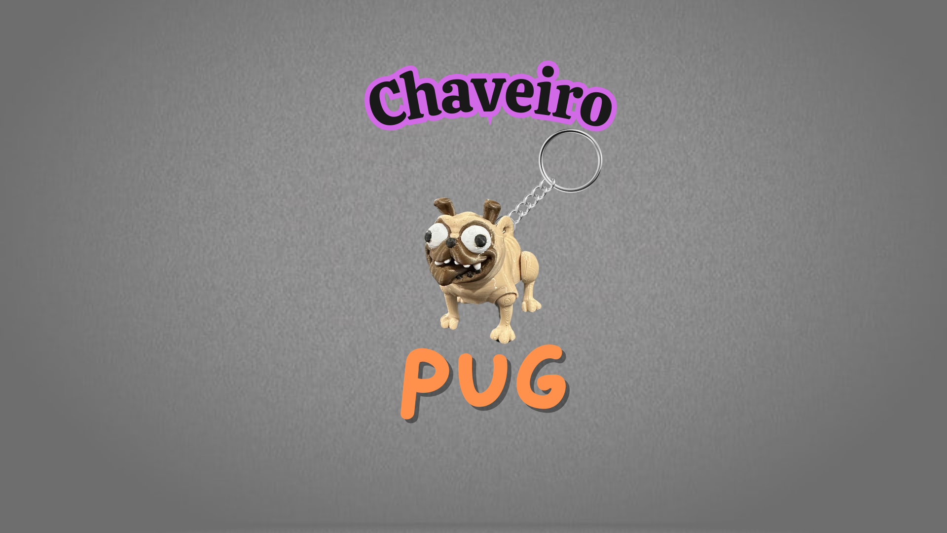 Chaveiro cachorrinho Pug