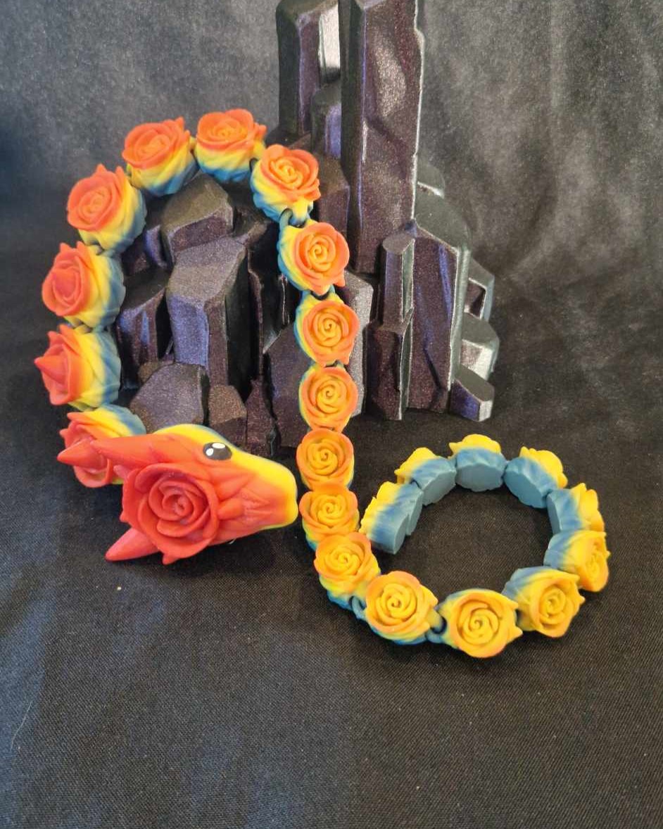 Serpent rose articulé - Image 3