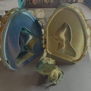 Multi-Colored Dragon Egg with Dragon Inside