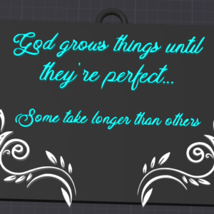 God Grows things til they're perfect sign