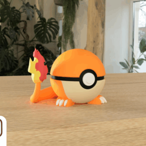 N3D Pokéball - 0004 Charmander