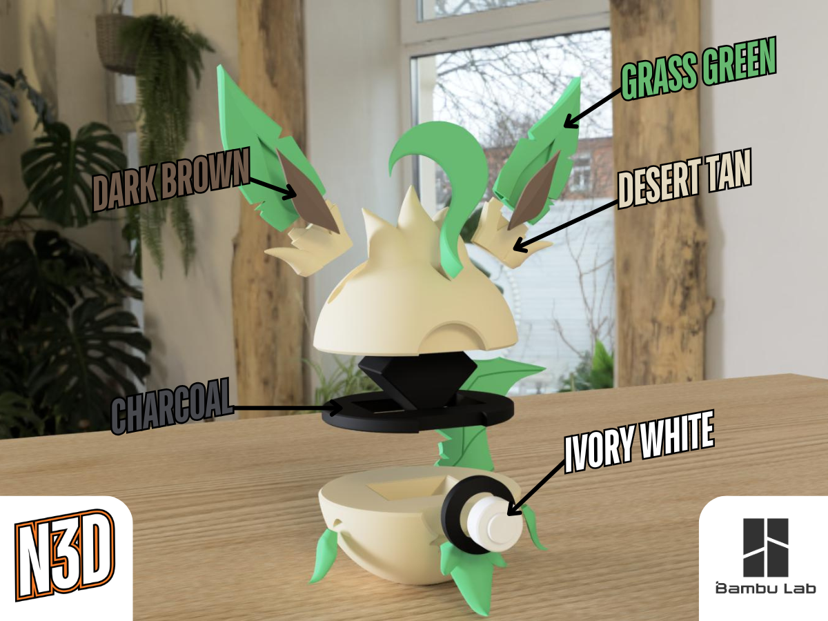 N3D Pokéball - 0470 Leafeon - Image 2