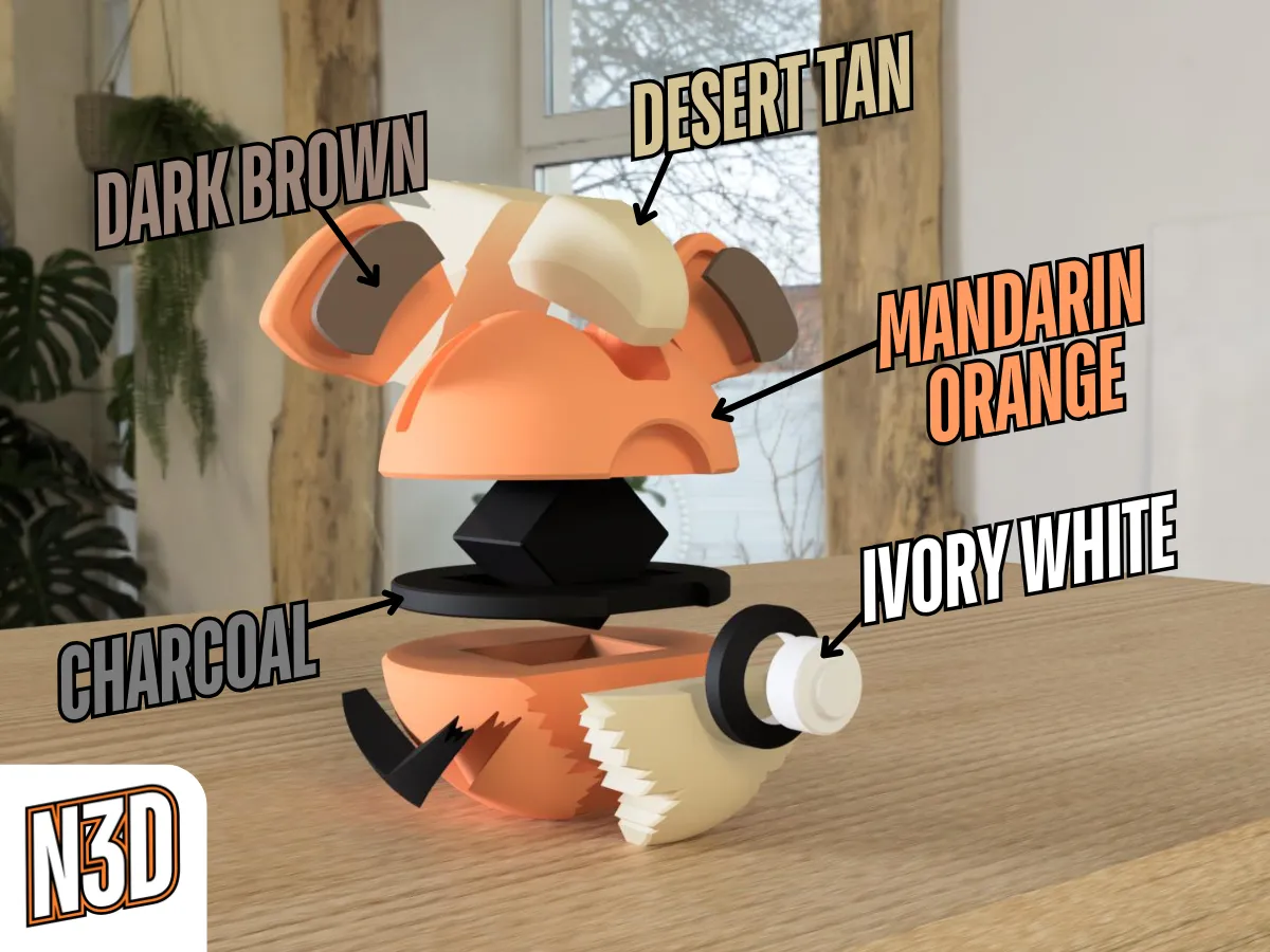 N3D Pokéball - 0058 Growlithe - Image 2