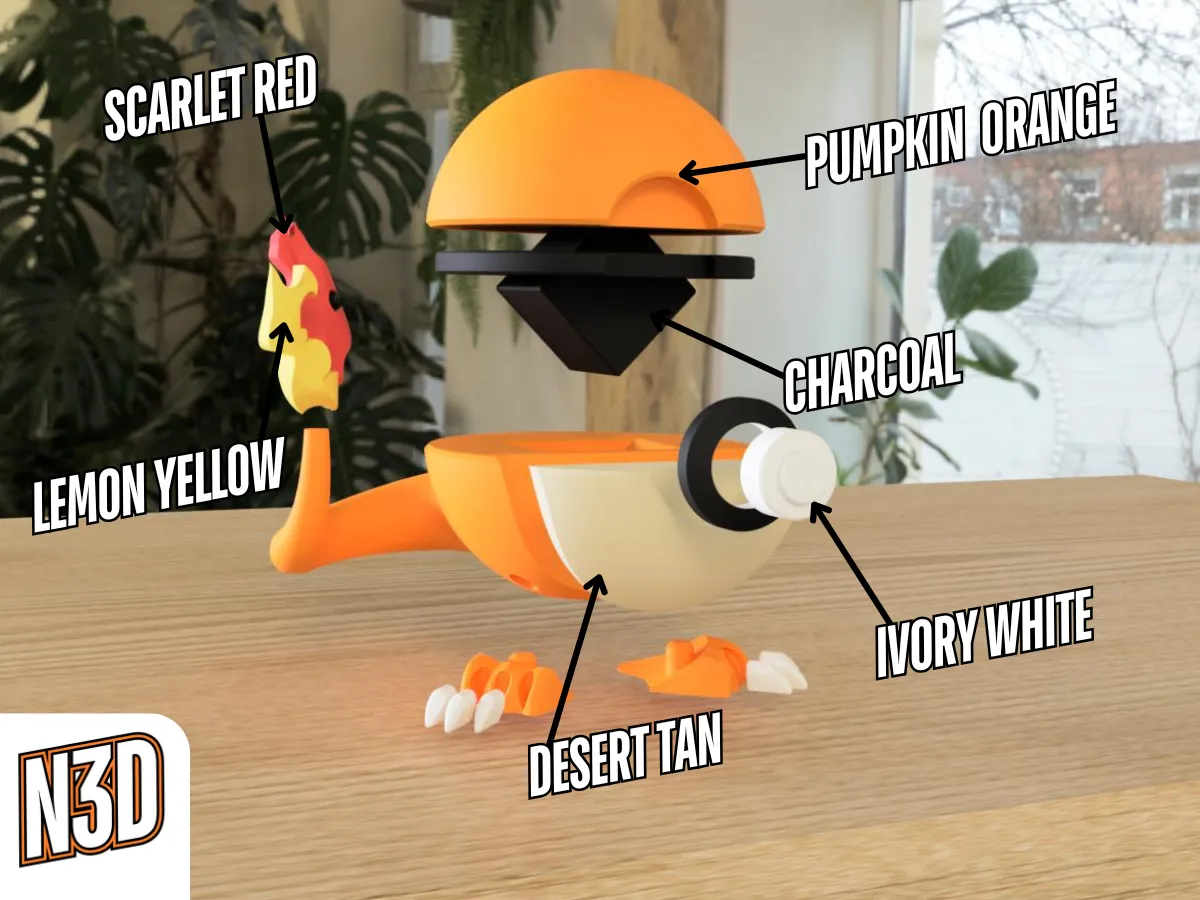 N3D Pokéball - 0004 Charmander - Image 2