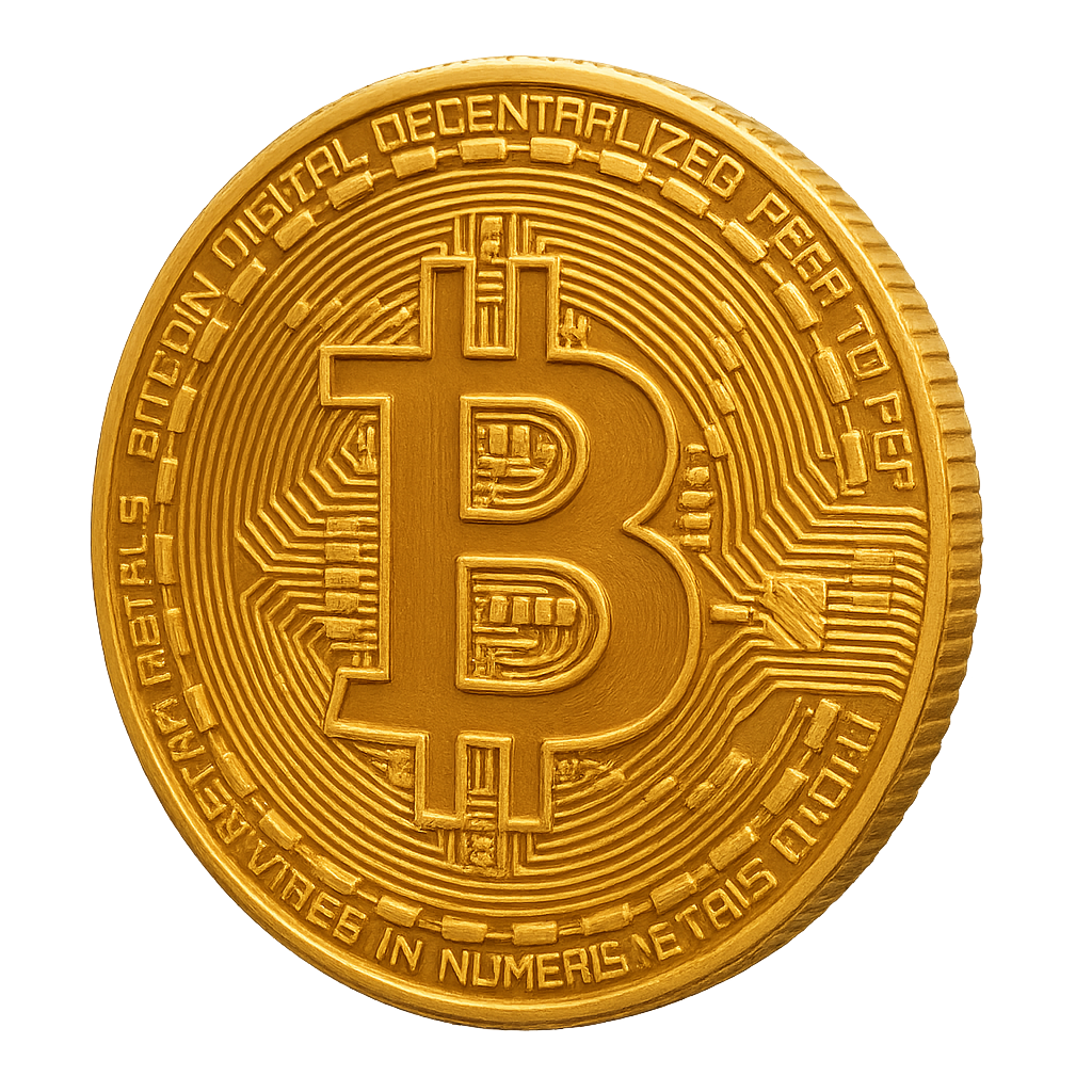 Moeda de Bitcoin 3D Decorativa – 10 cm de Diâmetro - Image 2
