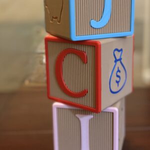 Letter Box Piggy bank stacked up