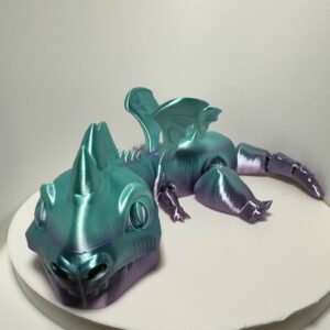One-of-a-Kind Mint & Lavender Big-Head Dragon – Ready to Ship – Only 1 Available!