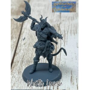 Tiefling Barbarian | Female | Bestiarium of the Mad Scholar | Tabletop miniatures | Hero | D&D | Dungeons and Dragons 5e-