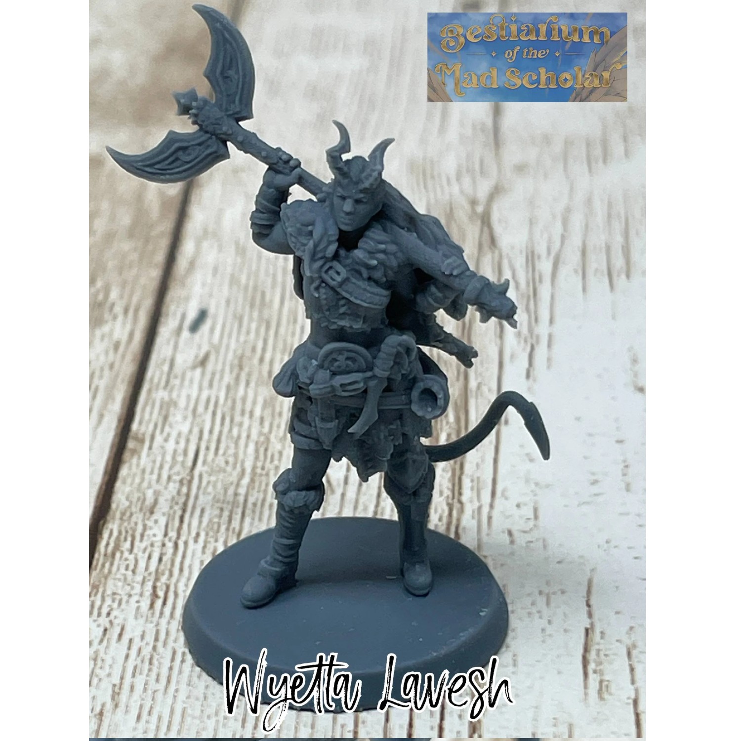 Tiefling Barbarian | Female | Bestiarium of the Mad Scholar | Tabletop miniatures | Hero | D&D | Dungeons and Dragons 5e-