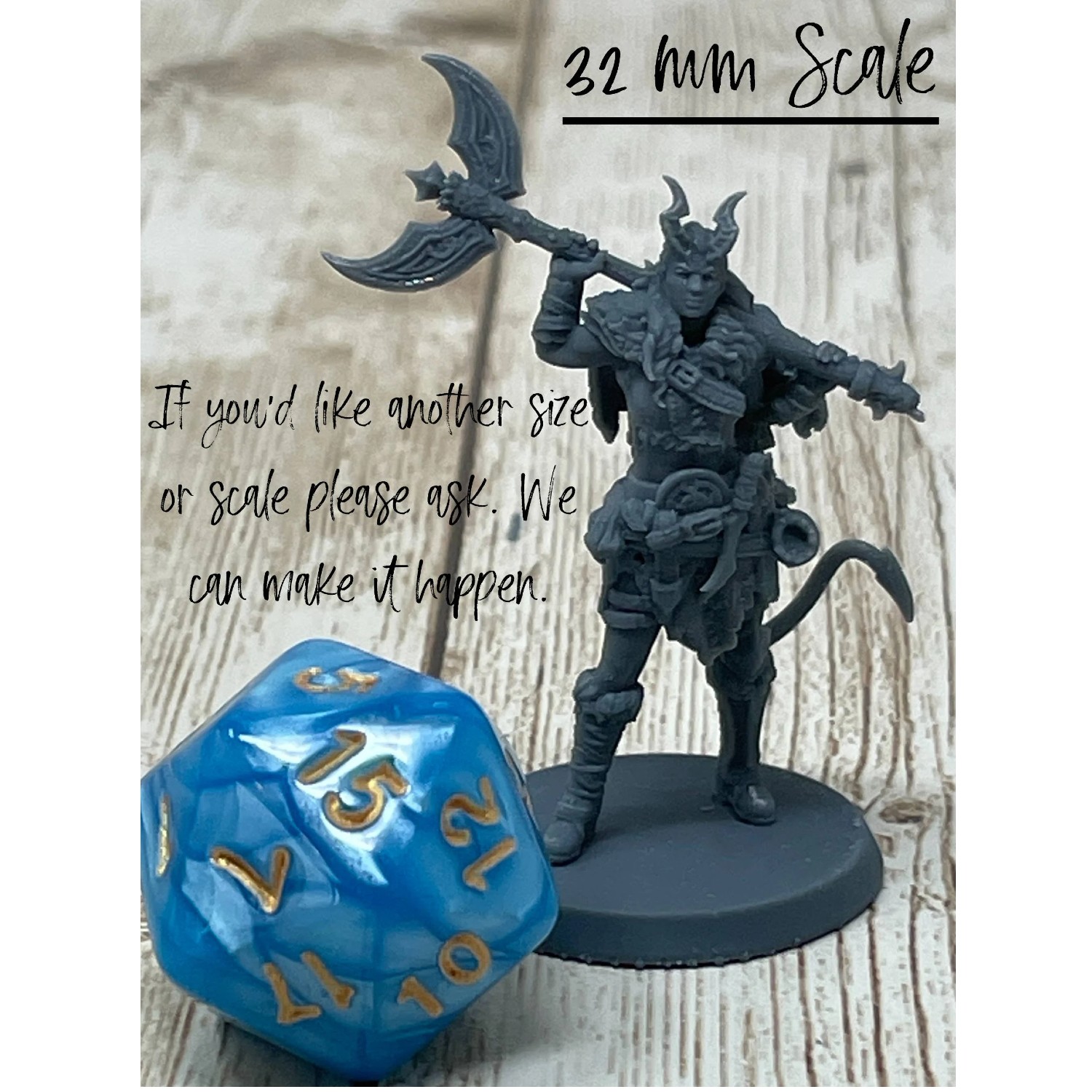 Tiefling Barbarian | Female | Bestiarium of the Mad Scholar | Tabletop miniatures | Hero | D&D | Dungeons and Dragons 5e- - Image 2