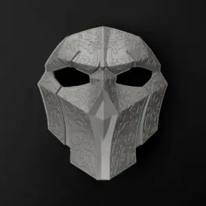 Duelist Mask - 3D Printed Décor, Costume, Cosplay, Unpainted