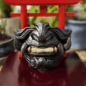Samurai Oni Mask - 3D Printed Decor, Costume / Cosplay (Unpainted)