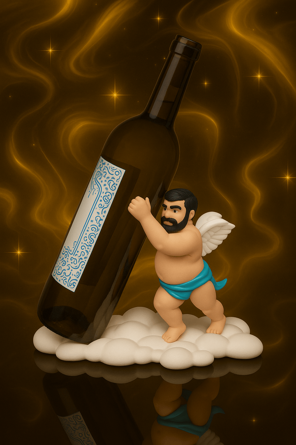 Wine Holder Greek God - AI Compatible