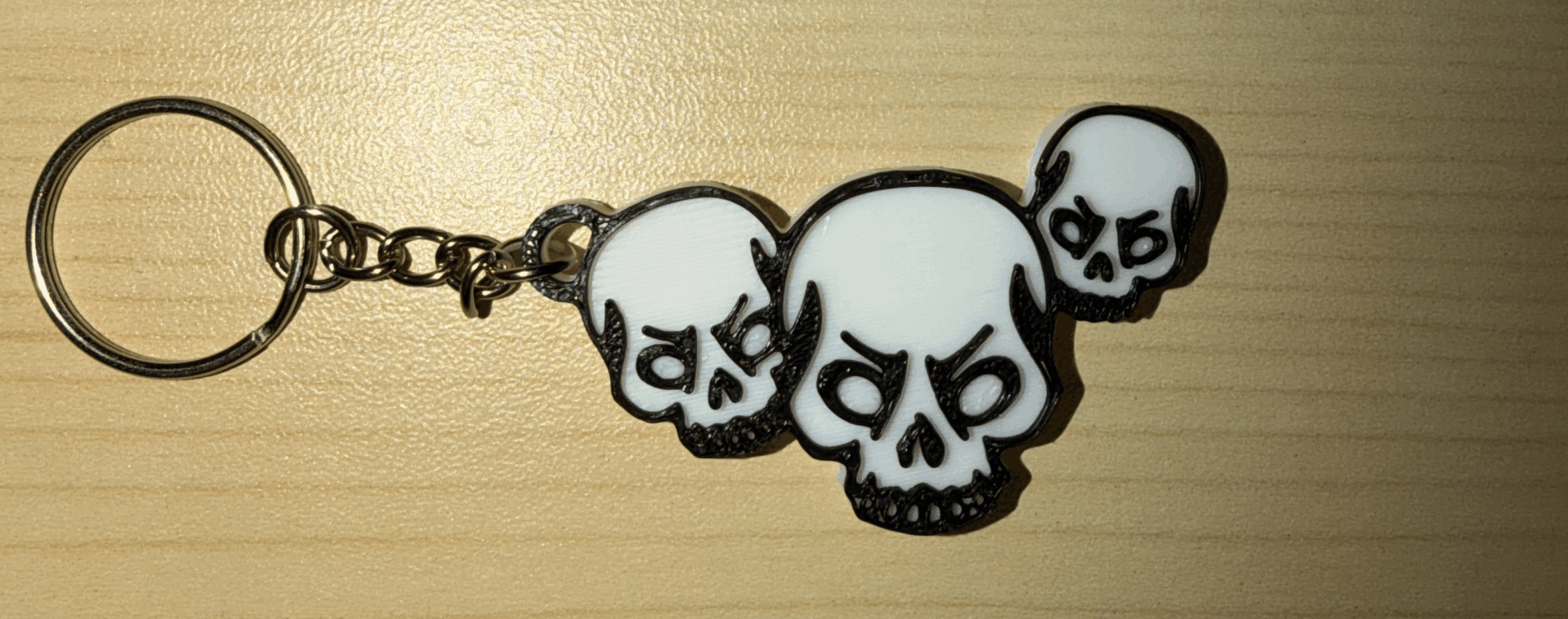 Triple Skull Keychain