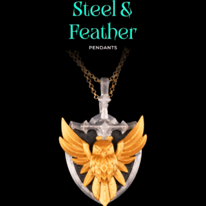 Steel & Feather - Pingente