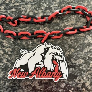 New Albany Bulldogs Oversized Hype Chain Charm and Necklace