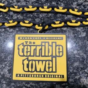 Pittsburgh Steelers Terrible Towel Oversized Hype Chain Charm and Necklace