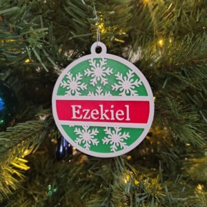Name Plate Christmas Ornament #1
